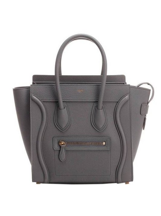 Micro Luggage Tote Bag Grey - CELINE - BALAAN 1