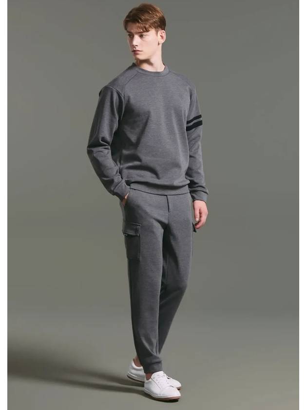 Men s sleeve color combination round Nagrang long t shirt dark gray - CLEVELAND GOLF - BALAAN 6