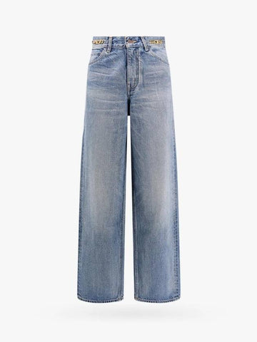 Kitty Pismo Wash Denim Straight Jeans Blue - CELINE - BALAAN 1