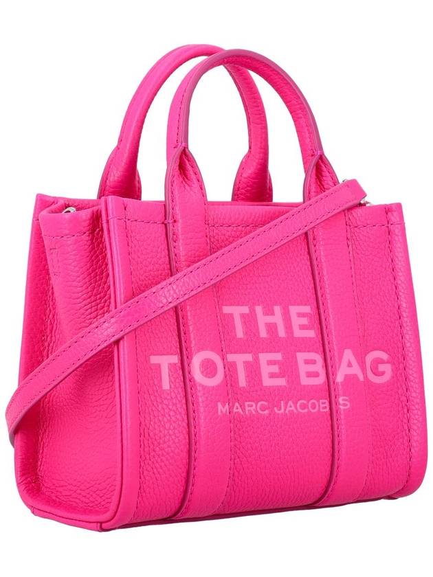 Mini Micro Leather Tote Bag Fuchsia - MARC JACOBS - BALAAN 3