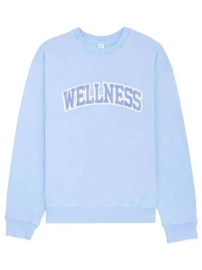 Wellness Crew Neck Cotton Sweatshirt Light Blue - SPORTY & RICH - BALAAN 2