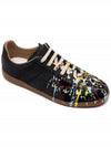 Men's Replica German Army Paint Low Top Sneakers Black - MAISON MARGIELA - BALAAN 4