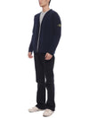 Wappen Patch V-Neck Cardigan Navy - STONE ISLAND - BALAAN 5