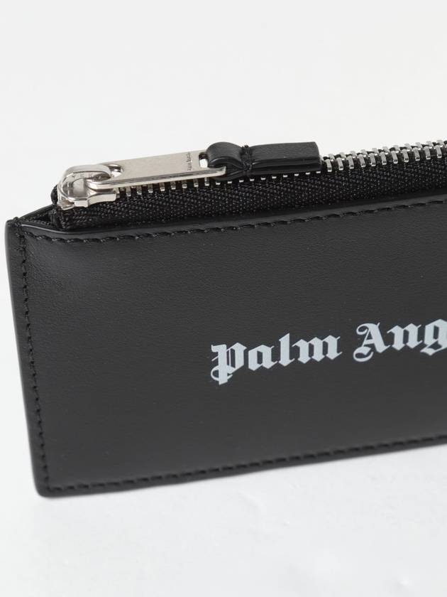 Logo Applique Leather Card Wallet Black - PALM ANGELS - BALAAN 4