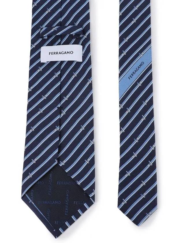 Salvatore Tie 350962 770834 001 Navy - SALVATORE FERRAGAMO - BALAAN 3