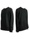 Marina Back Logo Cotton Blend Sweatshirt Black - STONE ISLAND - BALAAN 5