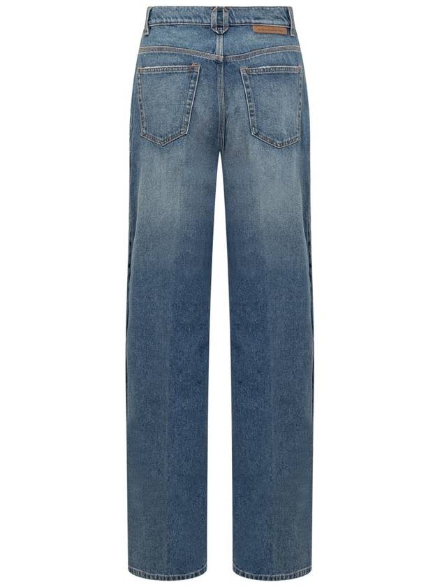 snap wide jeans blue - STELLA MCCARTNEY - BALAAN 3