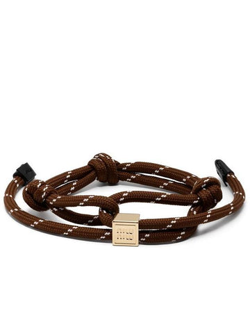 Miu Miu Logo-Charm Rope Bracelet - MIU MIU - BALAAN 1