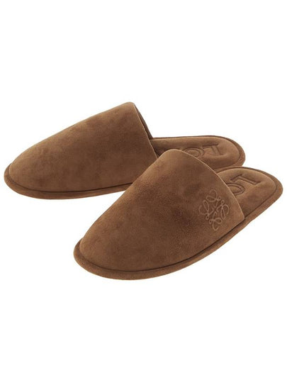 Anagram Embossed Logo Suede Mules Brown - LOEWE - BALAAN 2