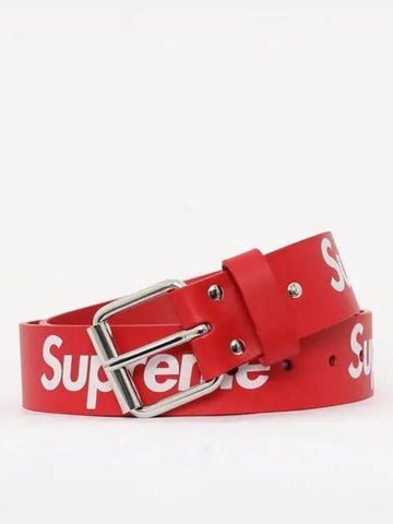 Strap logo ribbit leather men s belt SS23A106 RED 1050914 - SUPREME - BALAAN 1