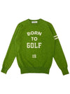 BORN TO GOLF CREW NECK SWEATER BORN TO GOLF CREW NECK SWEATER GREEN - MONBIRDIE GOLF - BALAAN 9