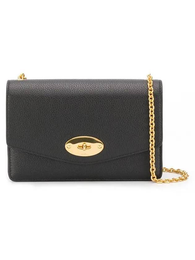 Darley Small Classic Chain Shoulder Bag Black - MULBERRY - BALAAN 3