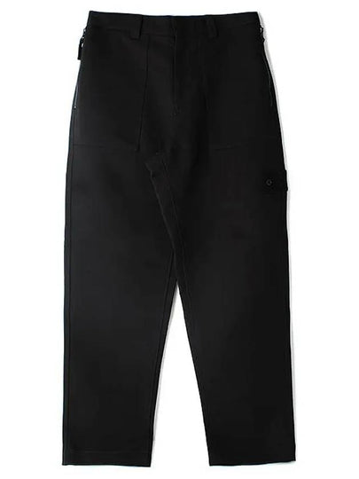 Ghost Piece Gabardine Fatigue Straight Pants Black - STONE ISLAND - BALAAN 2