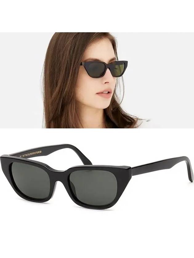 Sunglasses CENTO BLACK J90 black horn rim - RETROSUPERFUTURE - BALAAN 1