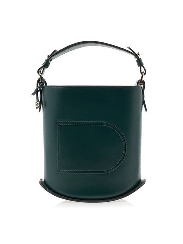 Pin Small Bucket Bag Green - DELVAUX - BALAAN 1