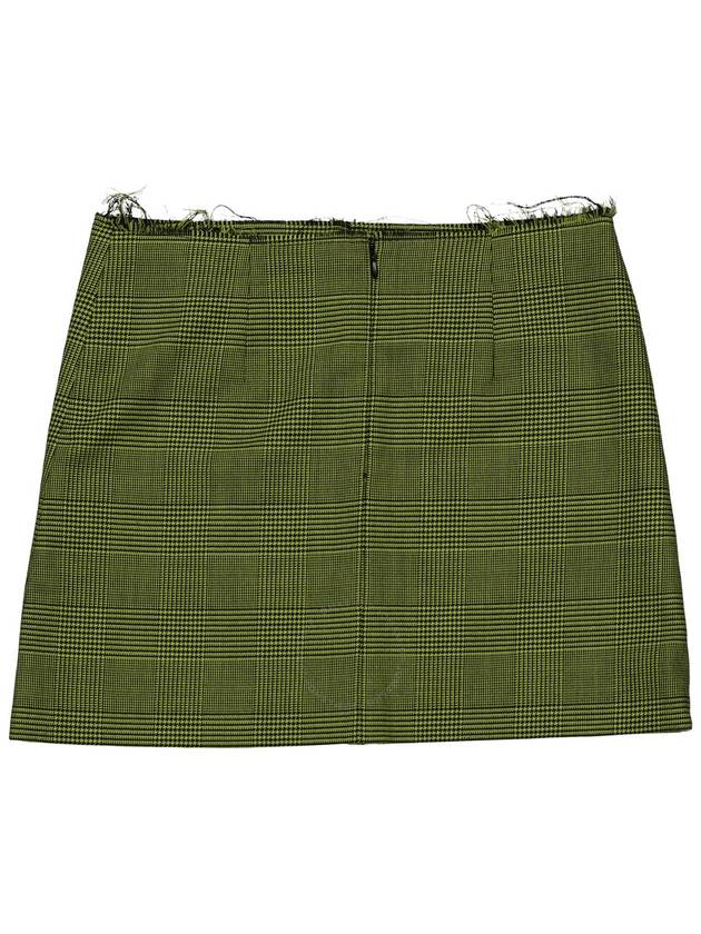 Vetements Ladies Neon Yellow Check Mini Tailored Skirt, Size Small - VETEMENTS - BALAAN 2