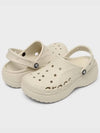 Baya Clog Platform Sandals Beige - CROCS - BALAAN 3