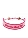 Skull Logo Fabric Bracelet Pink - ALEXANDER MCQUEEN - BALAAN 2