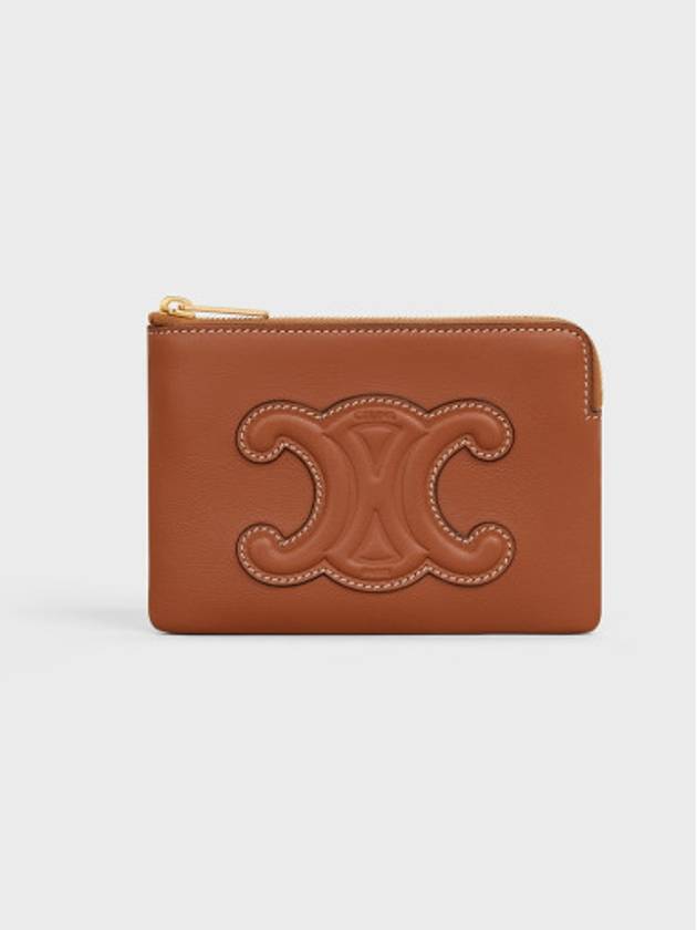 Triomphe Pouch Card Wallet Tan - CELINE - BALAAN 2