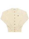 Logo Patch Cardigan Off White - VIVIENNE WESTWOOD - BALAAN 6