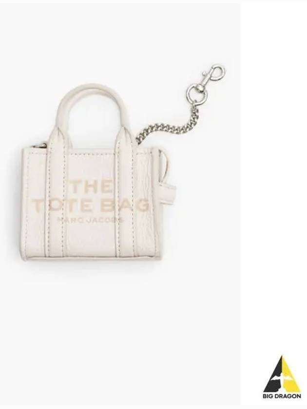 Leather The Nano Tote Charm Cotton Silver MBACW23001WHX - MARC JACOBS - BALAAN 1