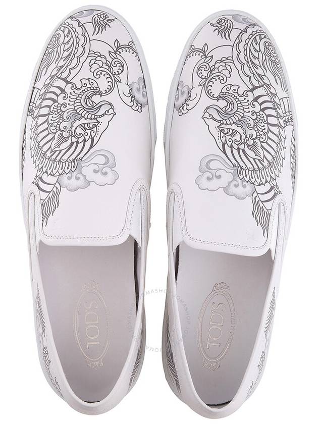 Tods Men's Slip-on Shoes Leather in White, Brand Size 7 ( US Size 8 ) - TOD'S - BALAAN 3