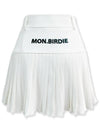 SLIM PLEATS EMBROIDERED pleated embroidery skirt WHITE - MONBIRDIE GOLF - BALAAN 1