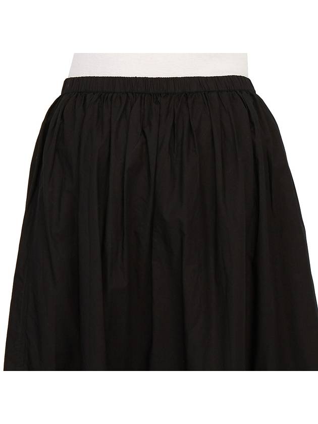 Flounce Maxi Skirt Black F7919 - GANNI - BALAAN.