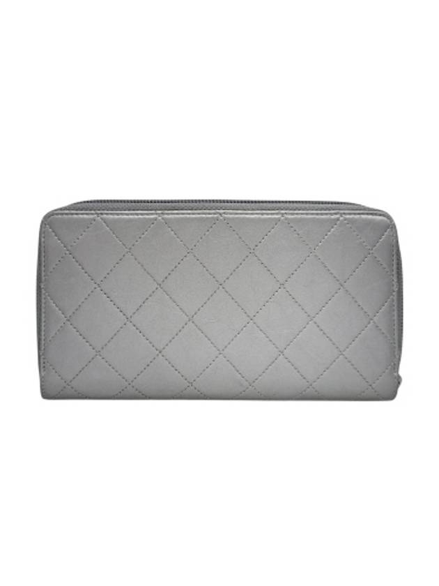 A50097 COCO silver metallic long wallet - CHANEL - BALAAN 3