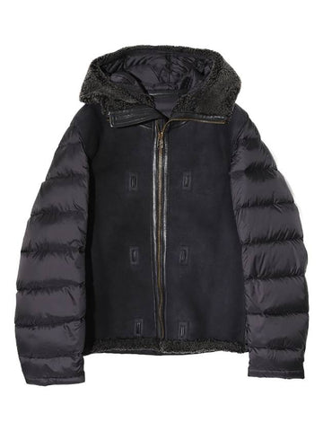 Hooded Shearing Nylon Liner Jacket Black - TEN C - BALAAN 1