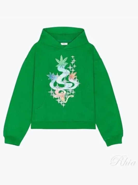 Printed hoodie knit green 07T025 - ERL - BALAAN 1