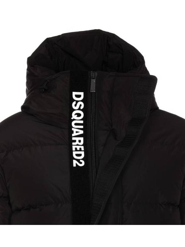 Men's Camo Logo Printing Hooded Padding Black - DSQUARED2 - BALAAN 5