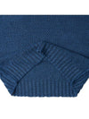 V-neck Basket Weave Hemp Knit Top Blue - MAISON MARGIELA - BALAAN 8