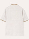 Tshirt twotone linen jersey gradient knit white brown - LORO PIANA - BALAAN 6