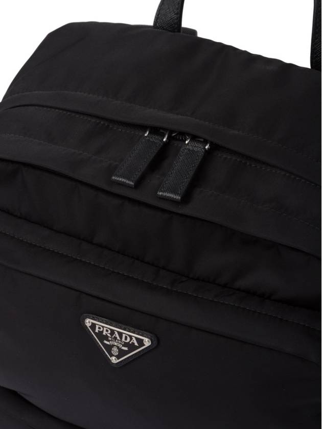 Re-Nylon Saffiano Leather Backpack Black - PRADA - BALAAN 8