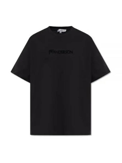 Embroidered Logo Short Sleeve T-Shirt Black - JW ANDERSON - BALAAN 2