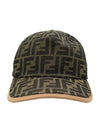 FF Monogram Ball Cap Brown - FENDI - BALAAN 4