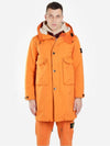 Wappen Layered Long Hooded Jacket Orange - STONE ISLAND - BALAAN 5