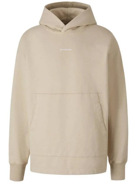 Logo Print Oversized Fit Hoodie Beige - ACNE STUDIOS - BALAAN 1