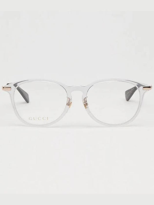 Eyewear transparent horn rimmed glasses gold - GUCCI - BALAAN 2