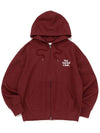 SMALL LOGO HOOD ZIP UP BURGUNDY - NET SOCIAL CLUB - BALAAN 1