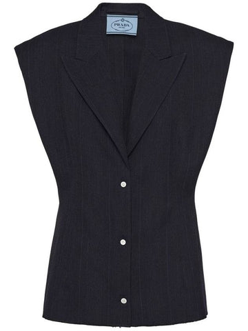 Prada Sleeveless Wool Blazer - PRADA - BALAAN 1