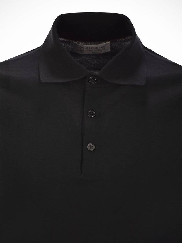 Classic Knit PK Shirt Black - BRUNELLO CUCINELLI - BALAAN 5