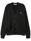 Tricolor Fox Patch Classic Cardigan Black - MAISON KITSUNE - BALAAN 2