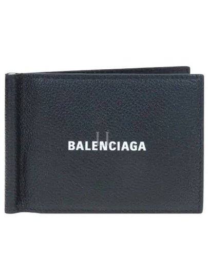 Grained Calfskin Bill Clip Bi-Fold Wallet Black - BALENCIAGA - BALAAN 2