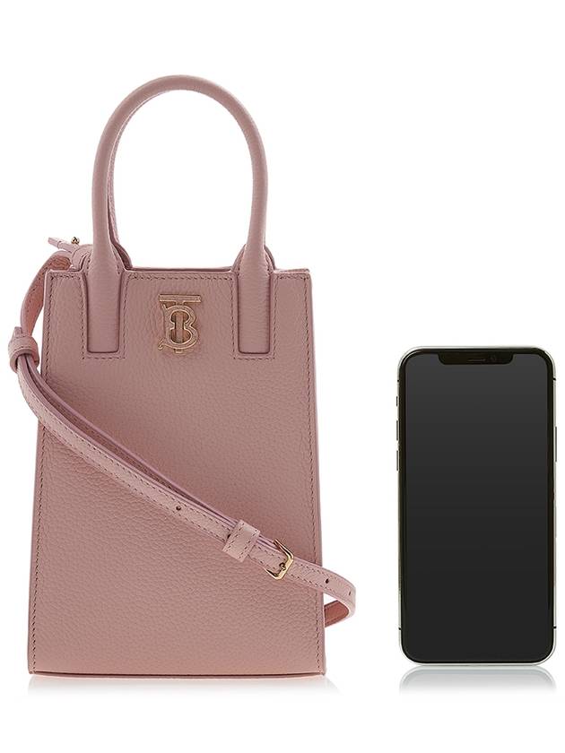 Micro Frances Leather Tote Bag Pink - BURBERRY - BALAAN 7