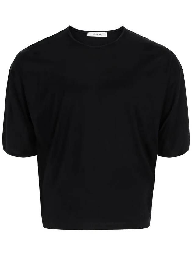 Mercerised Jersey Short Sleeve T-Shirt Black - LEMAIRE - BALAAN 2