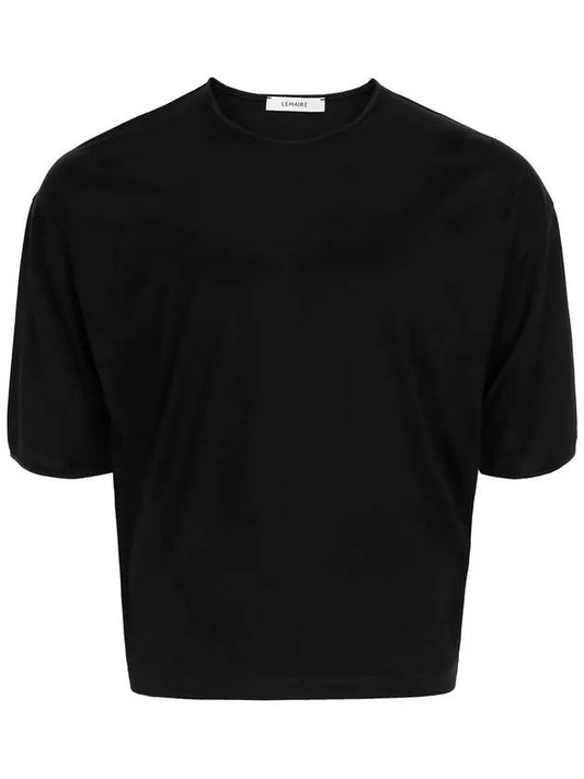 Mercerised Jersey Short Sleeve T-Shirt Black - LEMAIRE - BALAAN 2