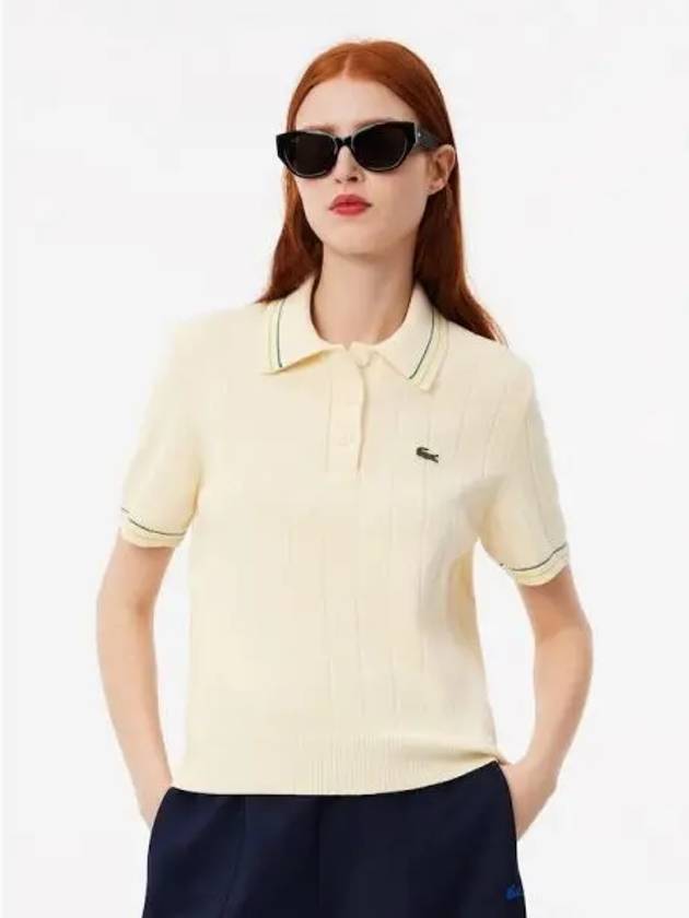 Women s Color Tipping Short Sleeve Polo T shirt Sweater AF2620 54N I84 Domestic Product GQ2N24082230764 - LACOSTE - BALAAN 1