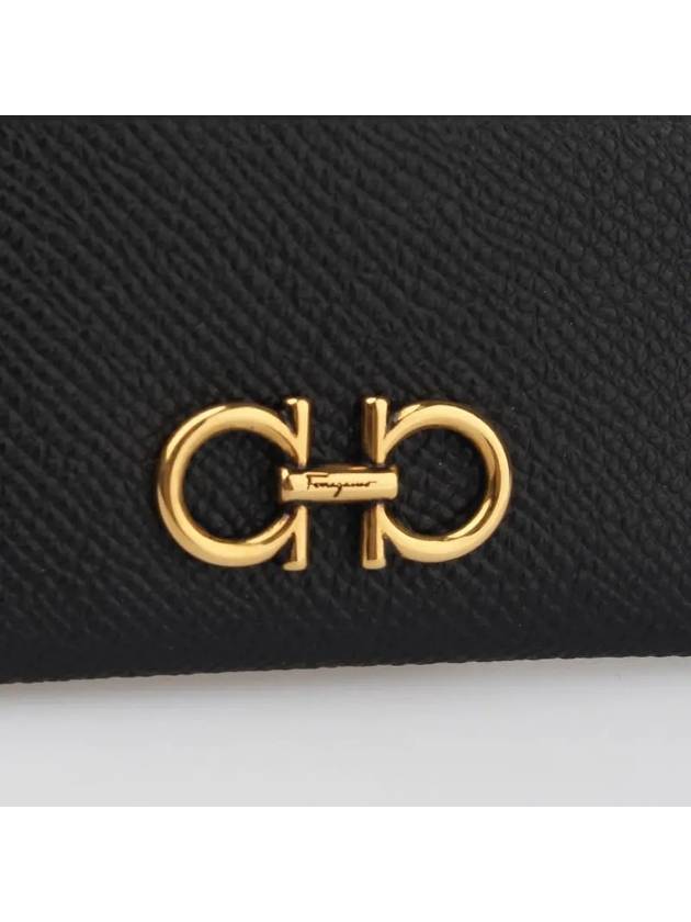 Gancini Card Wallet Black - SALVATORE FERRAGAMO - BALAAN 3